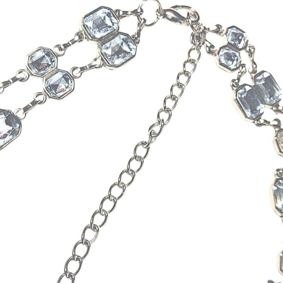 Vintage Women's Chain Jeweled Belt Silver/Gold Jeweled Rhinestone Metal SZ: S-M - Picture 7 of 9
